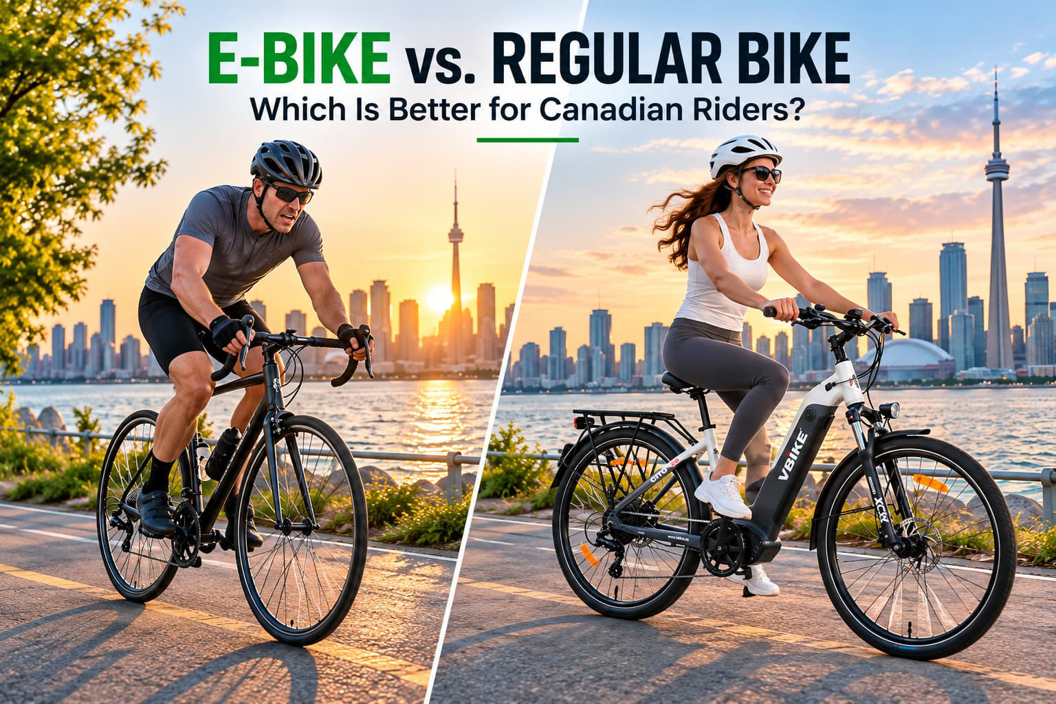 E-bike vs regular bike comparison for Canadian riders